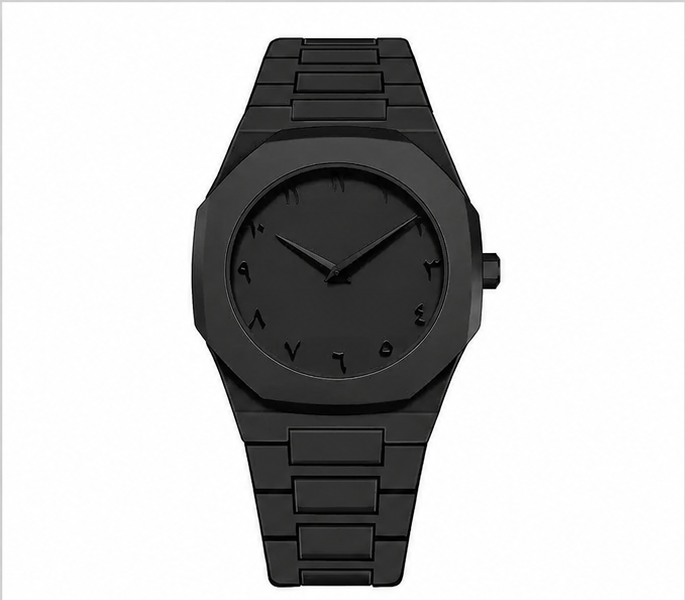 Black Arabic Numeral Luxury Watch