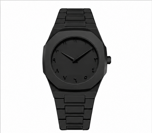 Black Arabic Numeral Luxury Watch